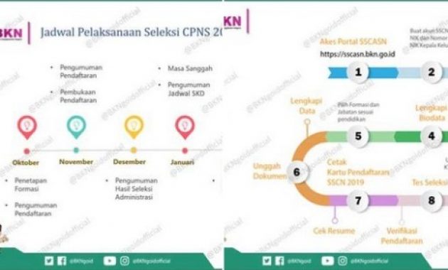 Infografis Jadwal Pelaksanaan & ALur Pendaftaran CPNS 2019