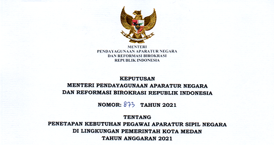 Lowongan CPNS & PPPK 2021 Pemerintah Kota Medan Sejumlah 2.527 Formasi