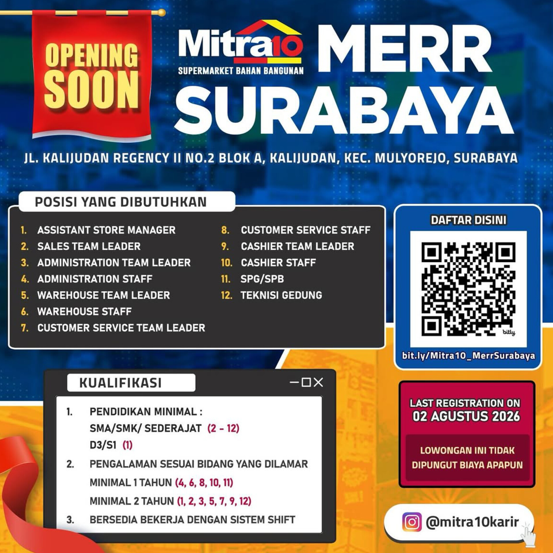 Loker mitra10 merr surabaya